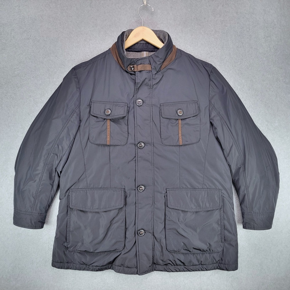 Gimos Utility Field Jacket Mens 58 XL Navy Blue Quilted Lining
